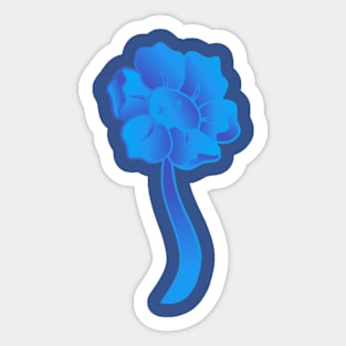 Blooming Blue Graceful Blossom Tranquil Blue A Touch of Serenity Sticker